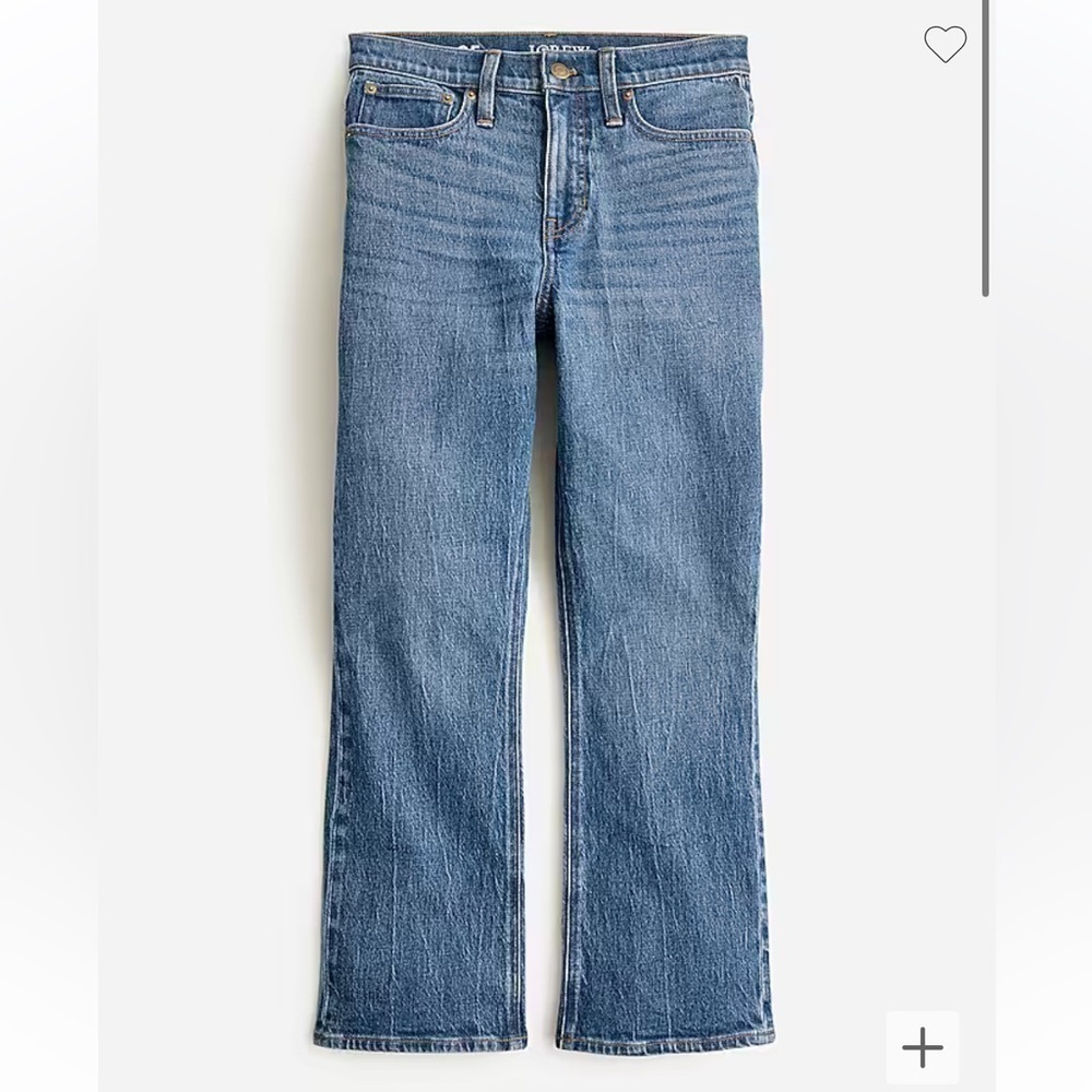 J crew 10" demi-boot crop jean in Marion wash